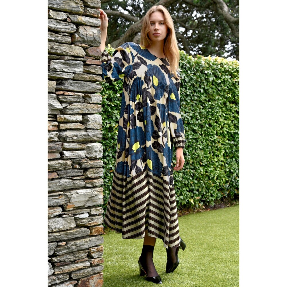Cooper - Dress to Impress Dress - Lime and Blue Floral