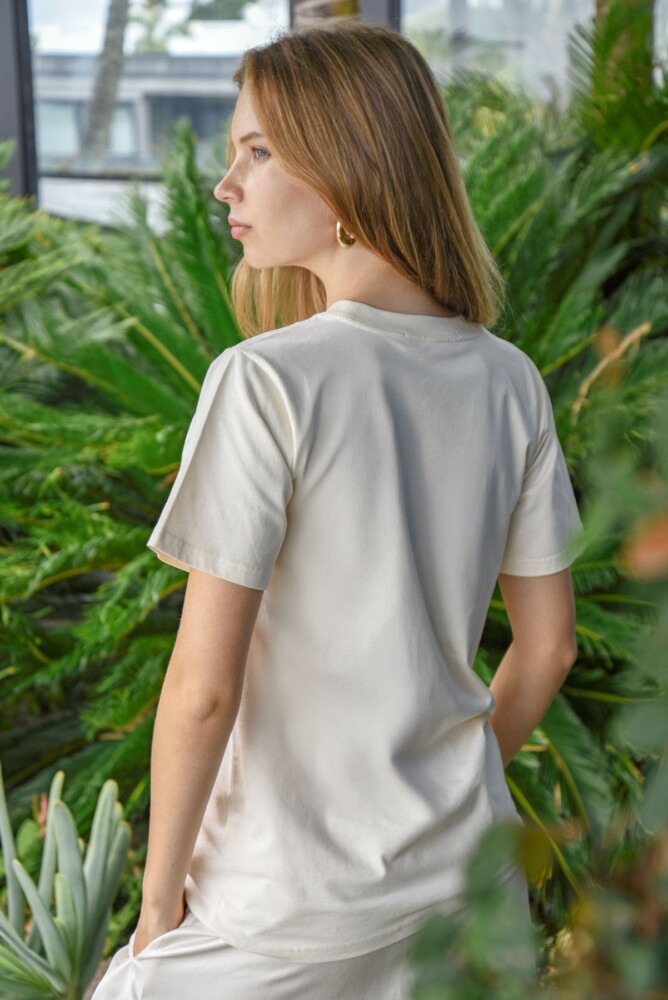 Cooper - Just to Save Lace T-shirt - Cream - Image 3
