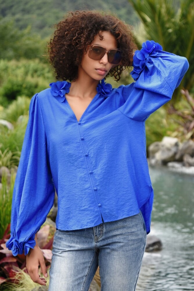 Coop - Budding Romance Blouse - Blue - Image 2