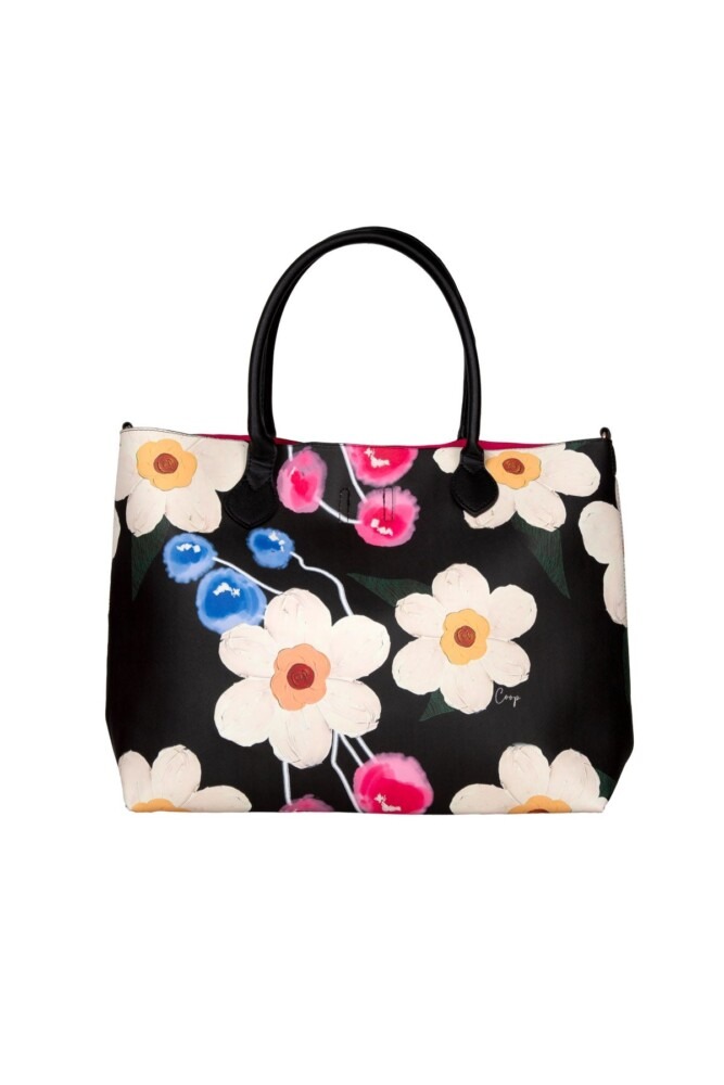 Coop - Tote-ally Fun Bag - Black Floral - Image 2
