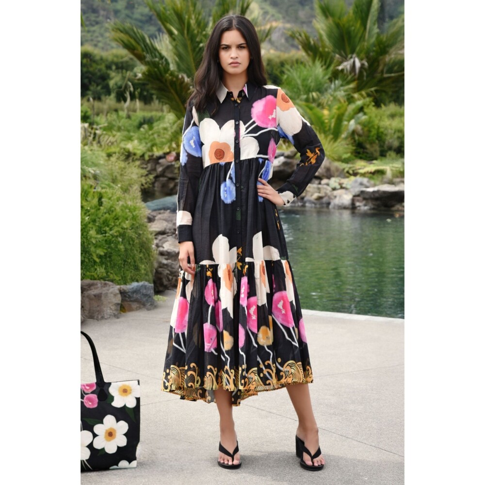 Coop - Under the Swoon-light Dress - Black Floral