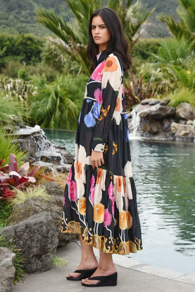 Coop - Under the Swoon-light Dress - Black Floral - Image 3