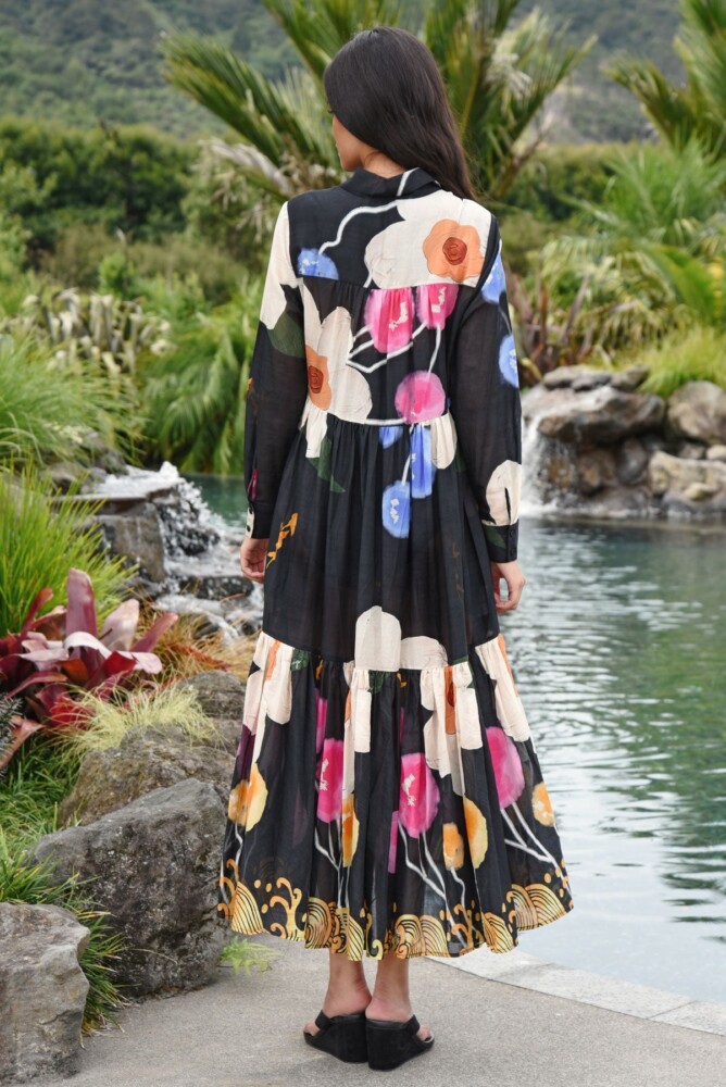 Coop - Under the Swoon-light Dress - Black Floral - Image 4