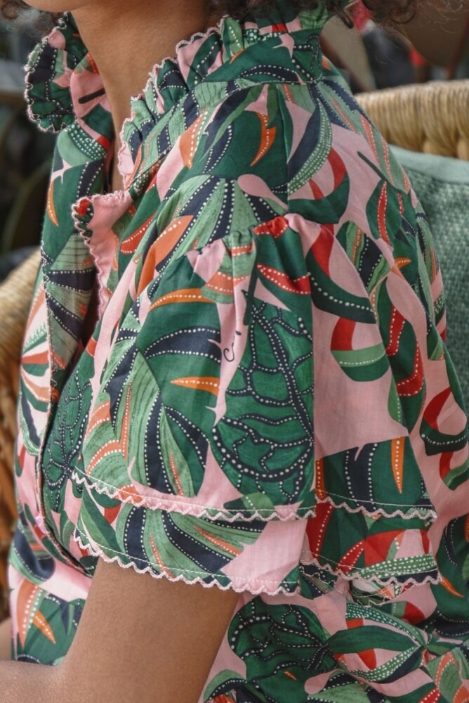 Coop - New Leaf On Life Dress - Blush /Green - Image 4