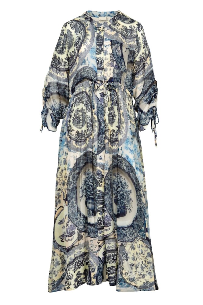 Curate - Portrait Mode Dress - Navy Print - Image 7