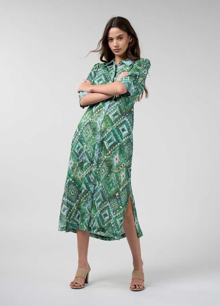 Loobie's Story - Sinhala Shirt Dress - Jungle - Image 2