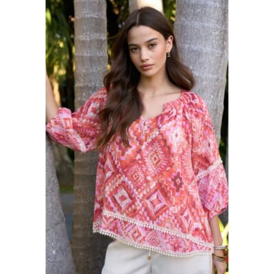 Loobie's Story - Sinhala Top - Coral