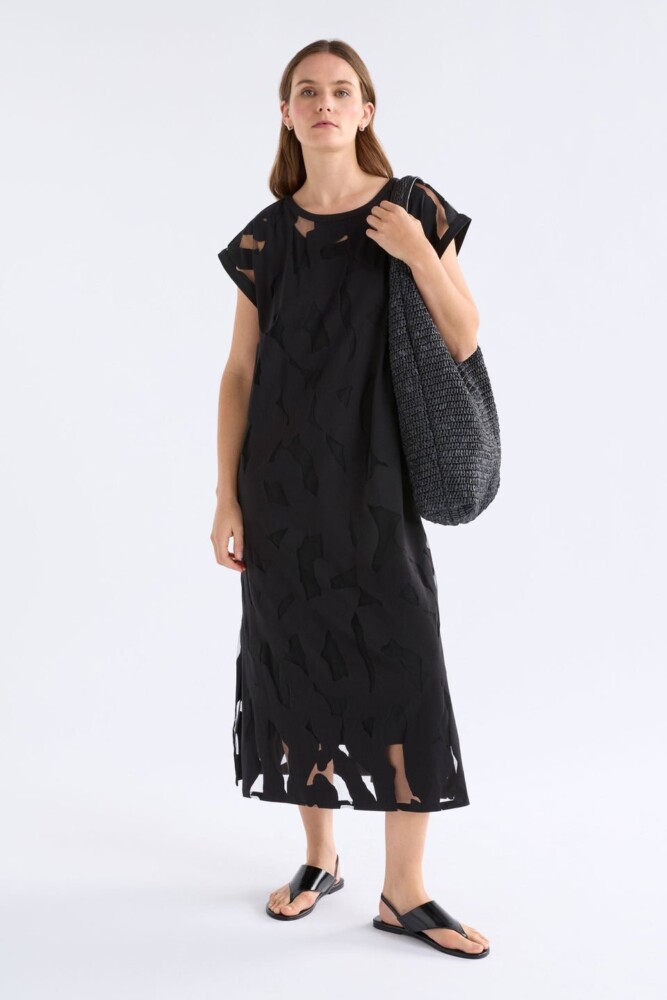 Elk - Varr Burnout Dress - Black - Image 3