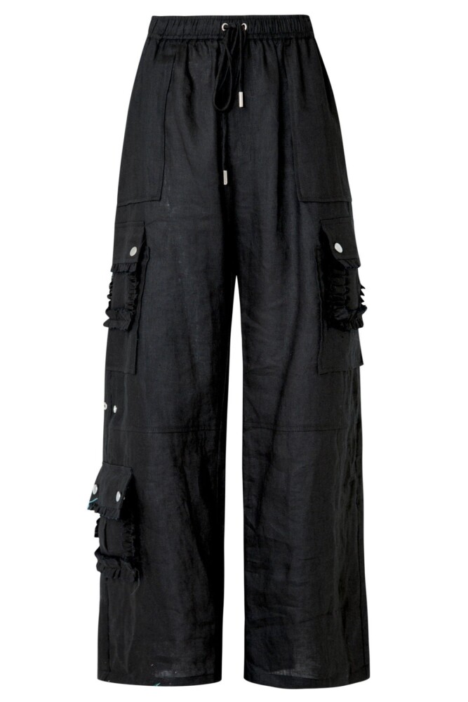 Coop - Linen On The Edge Trouser - Black - Image 6