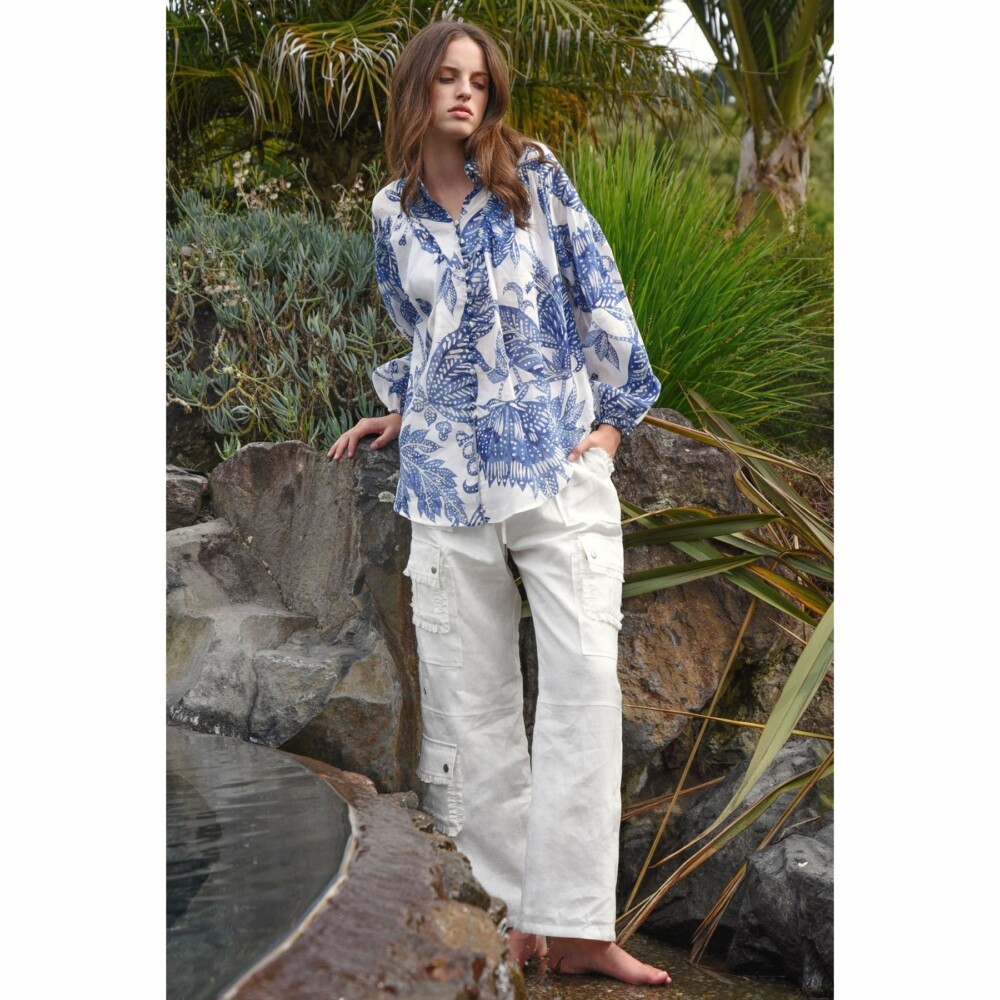 Coop - Linen On the Edge Trouser - White