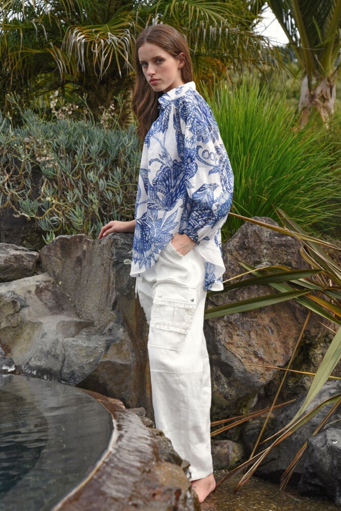 Coop - Linen On the Edge Trouser - White - Image 2