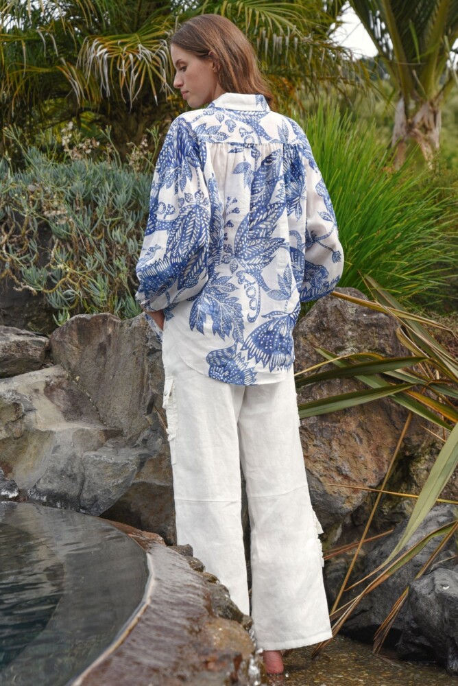 Coop - Linen On the Edge Trouser - White - Image 3