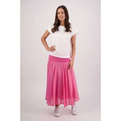 Briarwood - Pandora Pale Pink Ramie Skirt