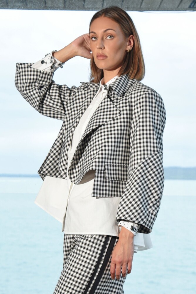 Trelise Cooper - Art of Me Jacket - Black & White Gingham - Image 2