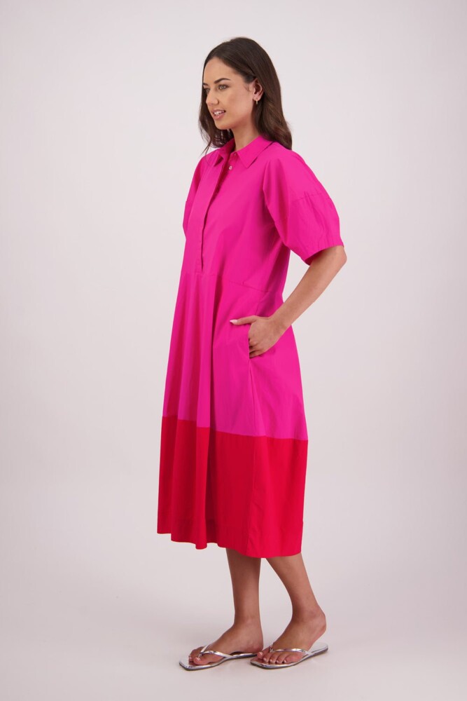 Brairwood - Tamsin Red/Pink Shirt Dress - Image 2