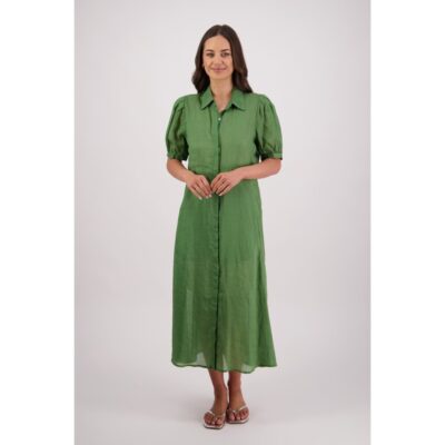 Briarwood - Thelma Ramie Green Dress