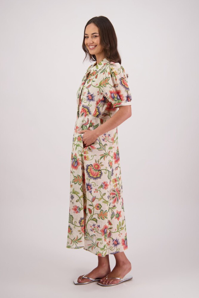 Briarwood - Thelma Jacobean Ramie Shirt Dress - Image 2