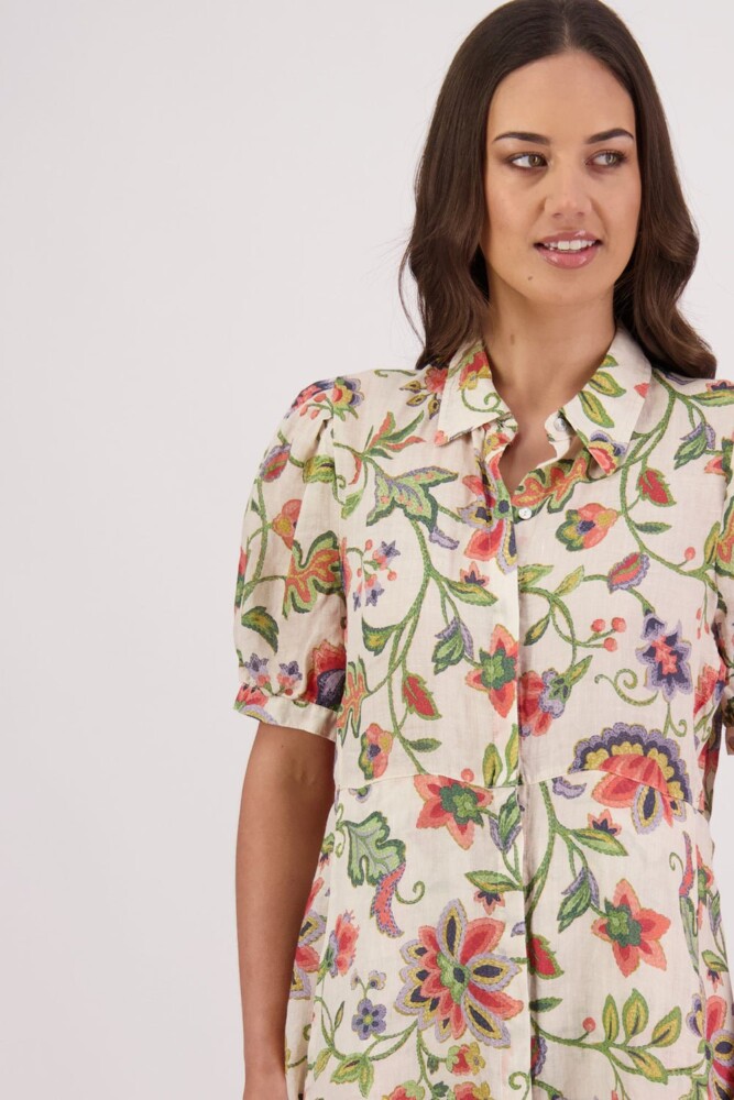 Briarwood - Thelma Jacobean Ramie Shirt Dress - Image 4
