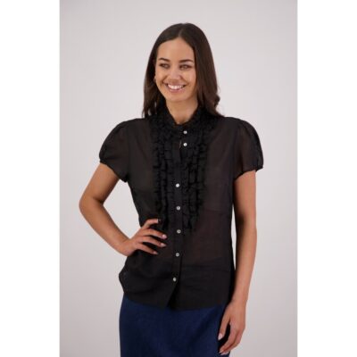Briarwood - Tibby Black Ramie Shirt