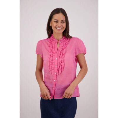 Briarwood - Tibby Pale Pink Ramie Shirt