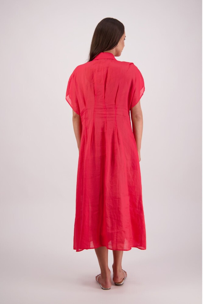 Briarwood - Toni Red Shirt Ramie Dress - Image 3