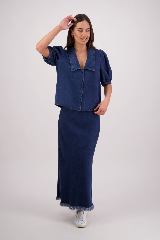 Briarwood - Tashi Tencel Denim Skirt - Image 2