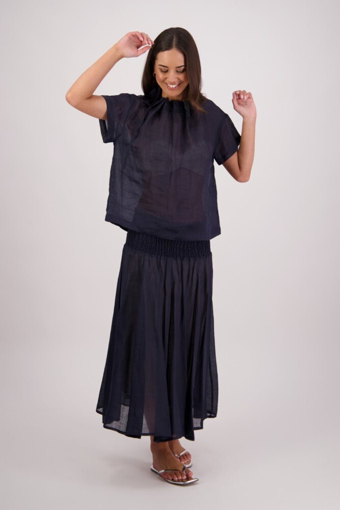 Briarwood - Pandora Ink Ramie Skirt - Image 3