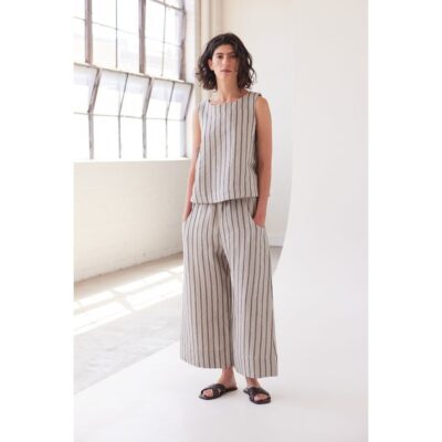 Eva's Sunday - Oliver Pull On Pant - Navy Stripe