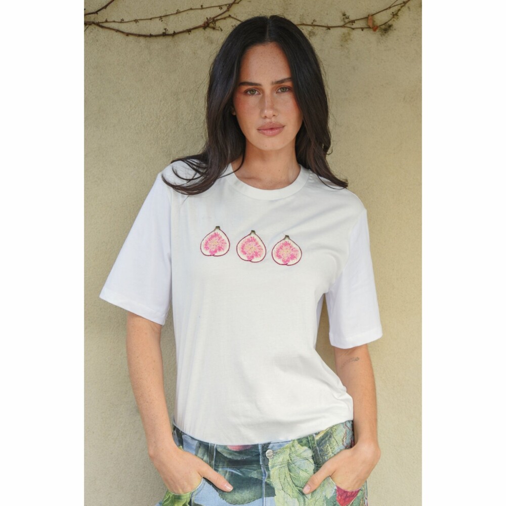 Curate - Getting Figgy With It T-shirt - White