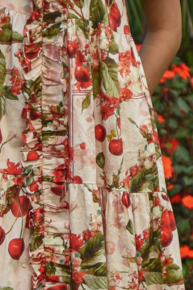 Coop - Frillaxed Dress - Cherry Print - Image 6