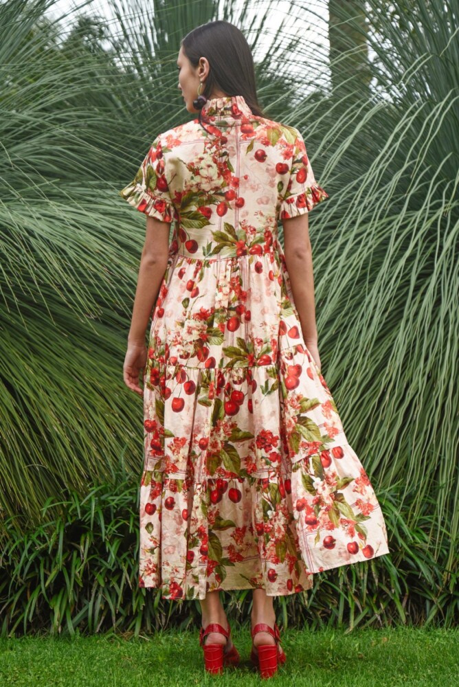 Coop - Frillaxed Dress - Cherry Print - Image 4