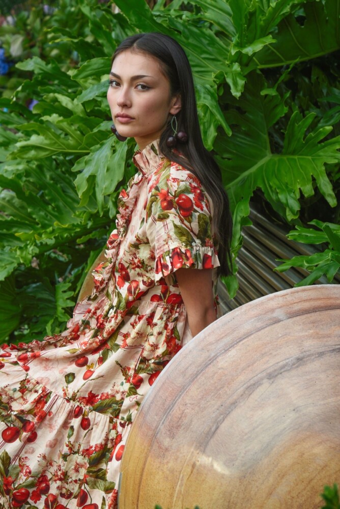 Coop - Frillaxed Dress - Cherry Print - Image 2