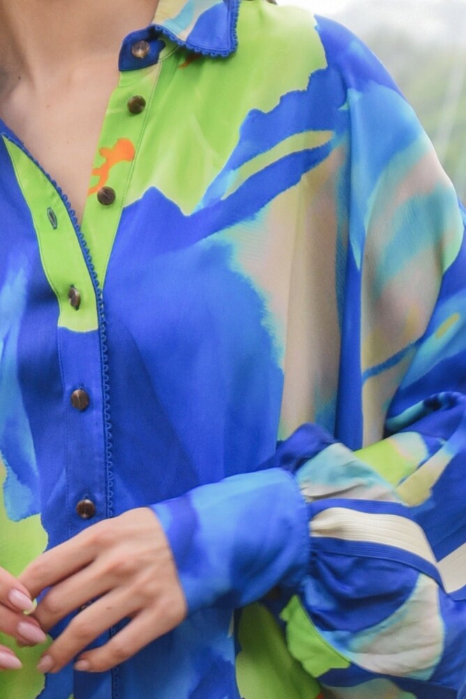 Cooper - Living the Dream Shirt - Blue/Lime - Image 5