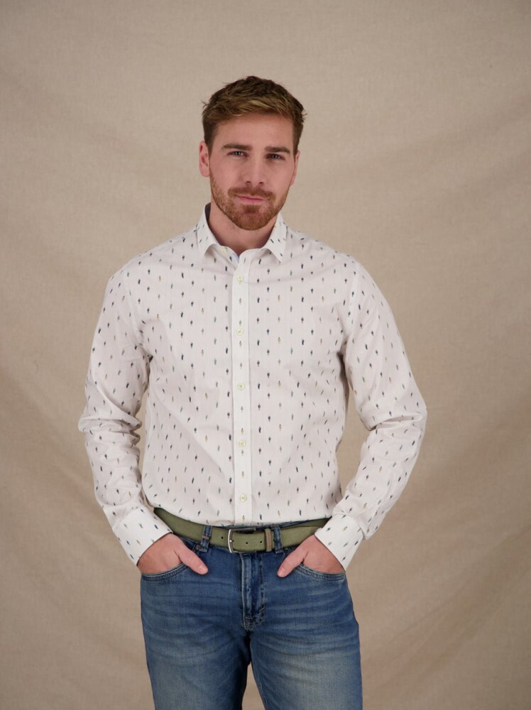 A Fish Named Fred - Shirt Van Gogh Pattern - Sand - Image 3