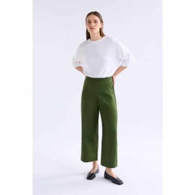 Elk - Hersom Linen Pant - Olive