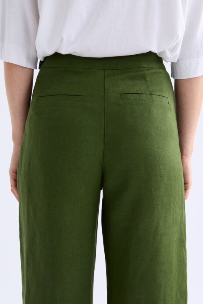 Elk - Hersom Linen Pant - Olive - Image 5