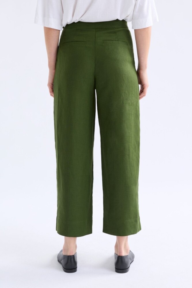 Elk - Hersom Linen Pant - Olive - Image 6