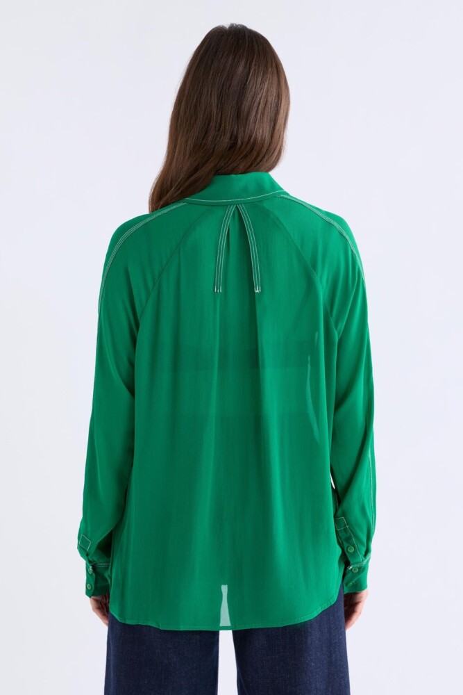 Elk - Alema Shirt - Leaf Green - Image 6