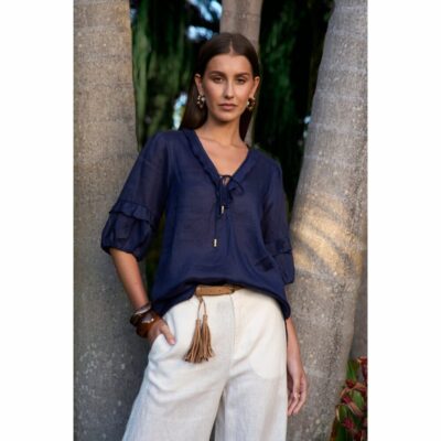 Loobie's Story - Waterlily Blouse - Indigo