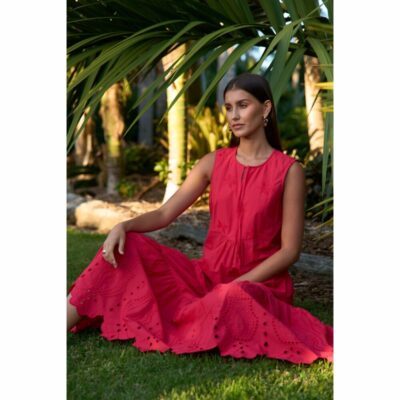 Loobie's Story - Dragonfly Midi Dress - Raspberry