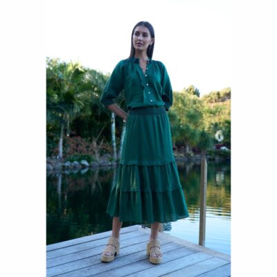 Loobie's Story - Waterlily Skirt - Jungle Green