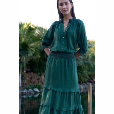 Loobie's Story - Waterlily Shirt - Jungle Green
