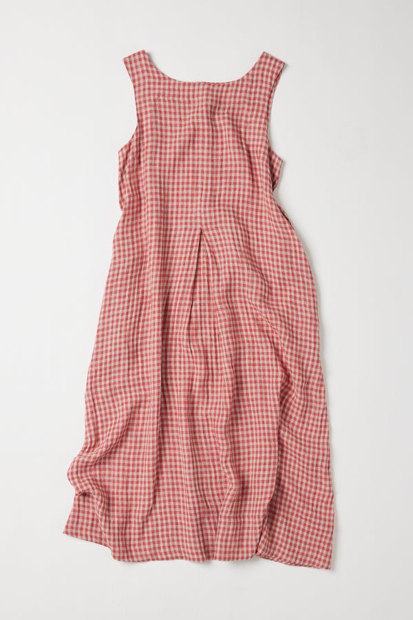 Eva's Sunday - Paloma Sleeveless Dress - Burnt Sienna Gingham - Image 2