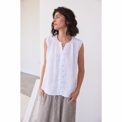 Eva's Sunday - Clara Sleeveless Top - White
