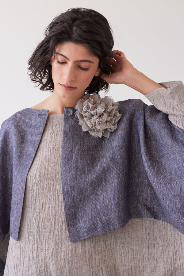 Eva's Sunday - Fabric Flower Brooch - Stone Gauze - Image 3