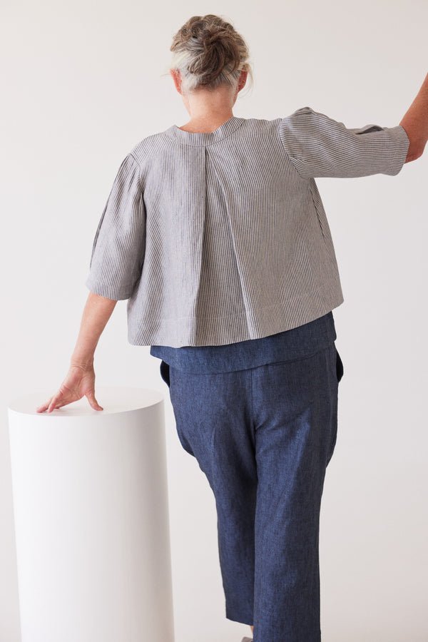 Eva's Sunday - Loretta Reversible Top - Chambray Stripe - Image 7