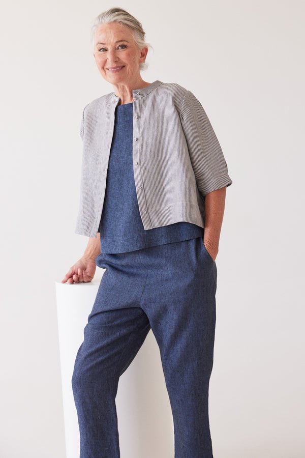 Eva's Sunday - Loretta Reversible Top - Chambray Stripe - Image 2