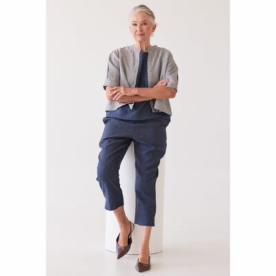 Eva's Sunday - Loretta Reversible Top - Chambray Stripe