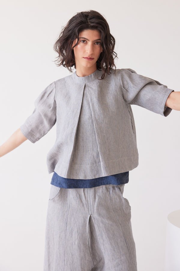 Eva's Sunday - Loretta Reversible Top - Chambray Stripe - Image 5