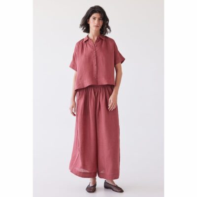 Eva's Sunday - Lumi Collared Shirt - Burnt Sienna